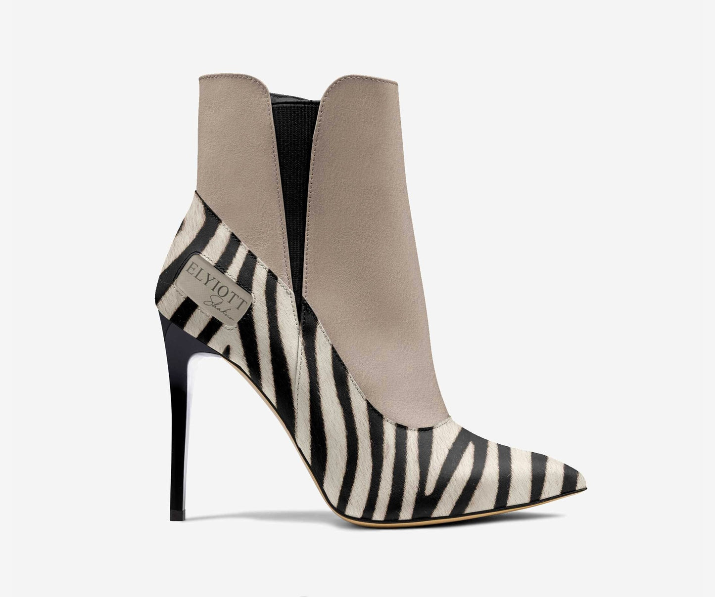 Wide Zebra and Ivory Print
