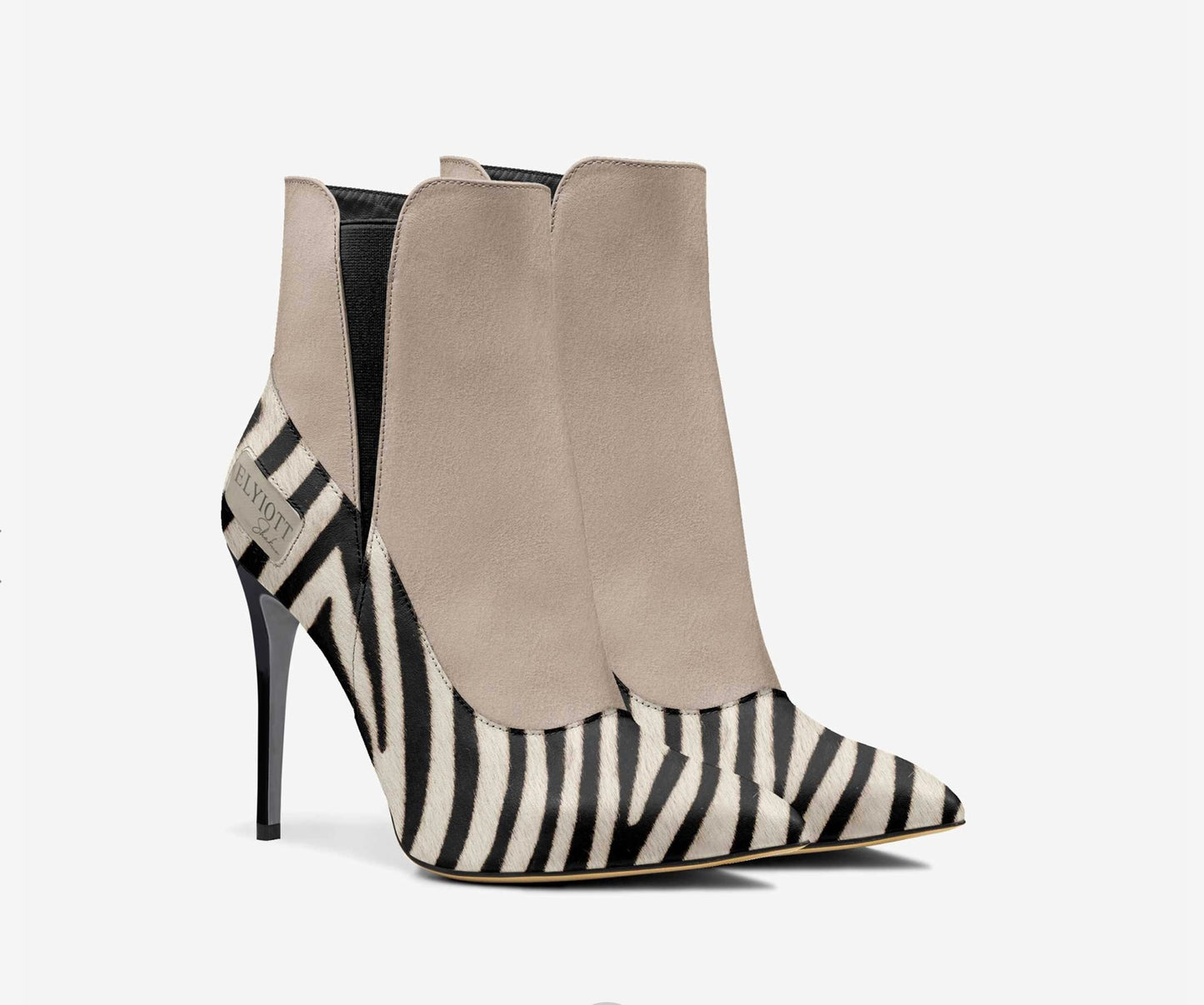 Wide Zebra and Ivory Print