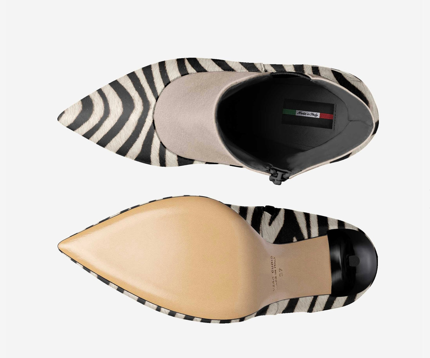 Wide Zebra and Ivory Print